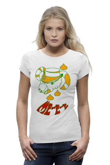 Заказать женскую футболку в Москве. Футболка базовая "Ягненок оранжевый ", от Stil na yarkosti - готовые дизайны и нанесение принтов.
