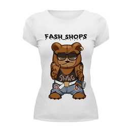Заказать женскую футболку в Москве. Футболка базовая Fash_Shops SWAG от Sergio Happy - готовые дизайны и нанесение принтов.