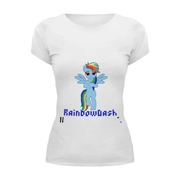 Заказать женскую футболку в Москве. Футболка базовая rdash2 от rainbow - готовые дизайны и нанесение принтов.