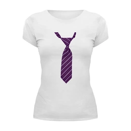 Заказать женскую футболку в Москве. Футболка базовая С галстуком от jane_97 - готовые дизайны и нанесение принтов.