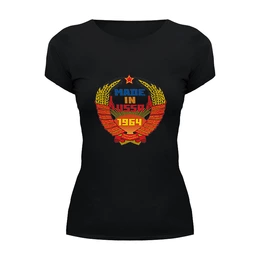 Заказать женскую футболку в Москве. Футболка базовая USSR 1964 от Djimas Leonki - готовые дизайны и нанесение принтов.