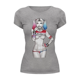 Заказать женскую футболку в Москве. Футболка базовая Харли Квинн (Harley Quinn) от prodesign - готовые дизайны и нанесение принтов.