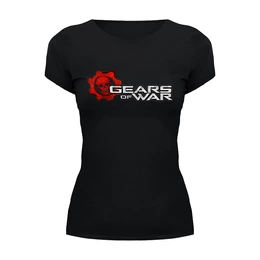 Заказать женскую футболку в Москве. Футболка базовая Gears of War  от THE_NISE  - готовые дизайны и нанесение принтов.