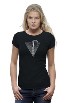 Заказать женскую футболку в Москве. Футболка базовая Fern and Moon от oneredfoxstore@gmail.com - готовые дизайны и нанесение принтов.
