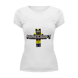 Заказать женскую футболку в Москве. Футболка базовая Minecraft от торгаш - готовые дизайны и нанесение принтов.