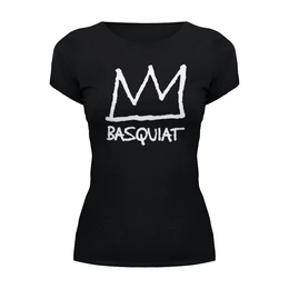 Заказать женскую футболку в Москве. Футболка базовая Basquiat от Just kidding - готовые дизайны и нанесение принтов.