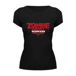 Заказать женскую футболку в Москве. Футболка базовая Zombie Army от THE_NISE  - готовые дизайны и нанесение принтов.