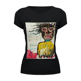 Заказать женскую футболку в Москве. Футболка базовая Jean-Michel Basquiat от Just kidding - готовые дизайны и нанесение принтов.