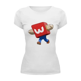 Заказать женскую футболку в Москве. Футболка базовая Марио  от aleks_say - готовые дизайны и нанесение принтов.