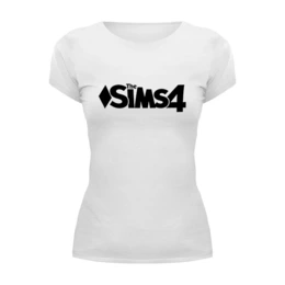 Заказать женскую футболку в Москве. Футболка базовая  Sims 4 от THE_NISE  - готовые дизайны и нанесение принтов.