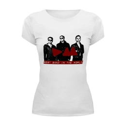 Заказать женскую футболку в Москве. Футболка базовая Depeche Mode Band от Black Pimpf - готовые дизайны и нанесение принтов.
