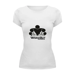 Заказать женскую футболку в Москве. Футболка базовая Street Workout от alex122345 - готовые дизайны и нанесение принтов.