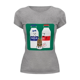 Заказать женскую футболку в Москве. Футболка базовая Шоколадное молочко от CoolDesign - готовые дизайны и нанесение принтов.
