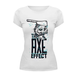 Заказать женскую футболку в Москве. Футболка базовая The AXE effect от balden - готовые дизайны и нанесение принтов.
