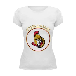 Заказать женскую футболку в Москве. Футболка базовая Ottawa Senators от kspsshop - готовые дизайны и нанесение принтов.