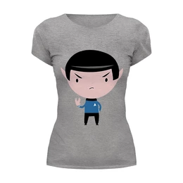 Заказать женскую футболку в Москве. Футболка базовая Спок (Star Trek) от coolmag - готовые дизайны и нанесение принтов.