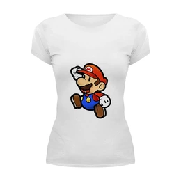 Заказать женскую футболку в Москве. Футболка базовая Марио от YellowCloverShop - готовые дизайны и нанесение принтов.