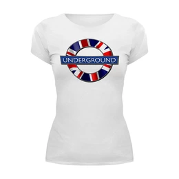 Заказать женскую футболку в Москве. Футболка базовая ☮The London Underground☮ от balden - готовые дизайны и нанесение принтов.