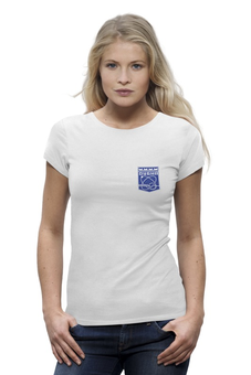 Заказать женскую футболку в Москве. Футболка базовая Emblem W T-Shirt 1 от dubna_prints - готовые дизайны и нанесение принтов.
