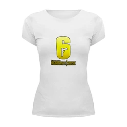 Заказать женскую футболку в Москве. Футболка базовая Rainbow 6 от THE_NISE  - готовые дизайны и нанесение принтов.