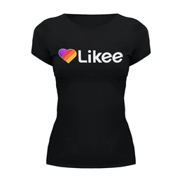 Заказать женскую футболку в Москве. Футболка базовая Likee  от DESIGNER   - готовые дизайны и нанесение принтов.