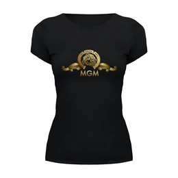 Заказать женскую футболку в Москве. Футболка базовая Metro-Goldwyn-Mayer / MGM от KinoArt - готовые дизайны и нанесение принтов.