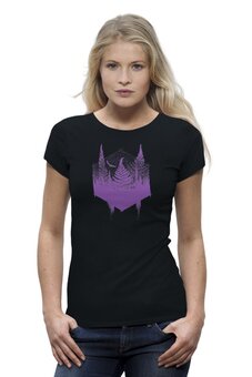 Заказать женскую футболку в Москве. Футболка базовая Forest Fern от oneredfoxstore@gmail.com - готовые дизайны и нанесение принтов.