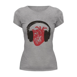 Заказать женскую футболку в Москве. Футболка базовая Love Music от geekbox - готовые дизайны и нанесение принтов.