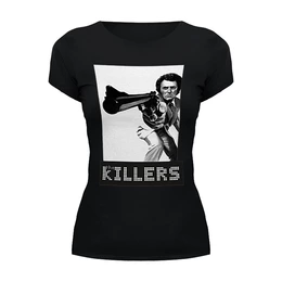 Заказать женскую футболку в Москве. Футболка базовая The Killers от cherdantcev - готовые дизайны и нанесение принтов.