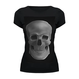 Заказать женскую футболку в Москве. Футболка базовая Skull от Vladec11 - готовые дизайны и нанесение принтов.