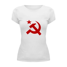 Заказать женскую футболку в Москве. Футболка базовая Советский Союз от THE_NISE  - готовые дизайны и нанесение принтов.
