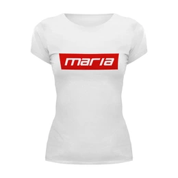 Заказать женскую футболку в Москве. Футболка базовая Maria от THE_NISE  - готовые дизайны и нанесение принтов.