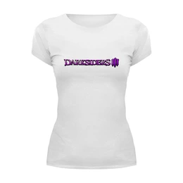 Заказать женскую футболку в Москве. Футболка базовая Darksiders III от THE_NISE  - готовые дизайны и нанесение принтов.