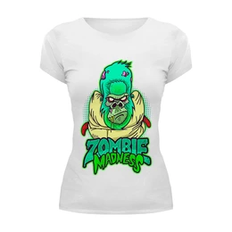 Заказать женскую футболку в Москве. Футболка базовая Zombie Madness от Leichenwagen - готовые дизайны и нанесение принтов.