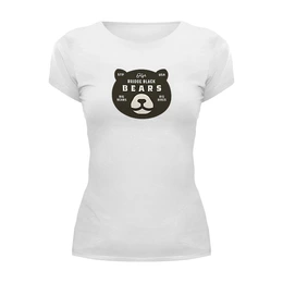 Заказать женскую футболку в Москве. Футболка базовая Bridge black bears от Fix Print - готовые дизайны и нанесение принтов.