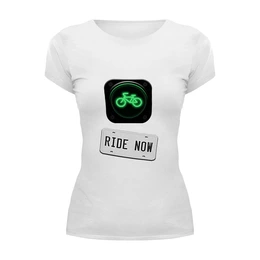 Заказать женскую футболку в Москве. Футболка базовая Зеленый свет от white_irbis - готовые дизайны и нанесение принтов.