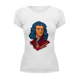 Заказать женскую футболку в Москве. Футболка базовая Ньютон от science - готовые дизайны и нанесение принтов.