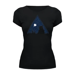 Заказать женскую футболку в Москве. Футболка базовая Moon Destroyer от oneredfoxstore@gmail.com - готовые дизайны и нанесение принтов.