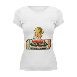 Заказать женскую футболку в Москве. Футболка базовая Жева́тельная рези́нка от Vinli.shop  - готовые дизайны и нанесение принтов.