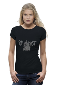 Заказать женскую футболку в Москве. Футболка базовая Slipknot от Fedor - готовые дизайны и нанесение принтов.