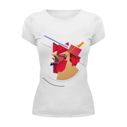 Заказать женскую футболку в Москве. Футболка базовая Suprematic Cock от zeroone - готовые дизайны и нанесение принтов.