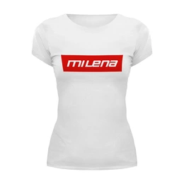 Заказать женскую футболку в Москве. Футболка базовая Milena от THE_NISE  - готовые дизайны и нанесение принтов.