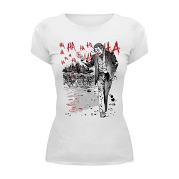 Заказать женскую футболку в Москве. Футболка базовая Джокер от T-shirt print  - готовые дизайны и нанесение принтов.