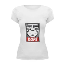 Заказать женскую футболку в Москве. Футболка базовая |DOPE| от Coolprints - готовые дизайны и нанесение принтов.