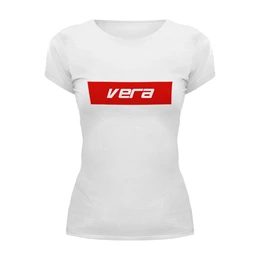 Заказать женскую футболку в Москве. Футболка базовая Имя Vera от THE_NISE  - готовые дизайны и нанесение принтов.