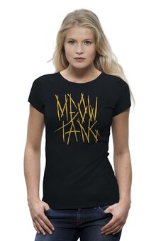 Заказать женскую футболку в Москве. Футболка базовая Meow-Tang Clan от oneredfoxstore@gmail.com - готовые дизайны и нанесение принтов.