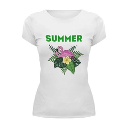 Заказать женскую футболку в Москве. Футболка базовая summer от THE_NISE  - готовые дизайны и нанесение принтов.