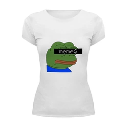 Заказать женскую футболку в Москве. Футболка базовая PEPE t-shirt от Andrey - готовые дизайны и нанесение принтов.