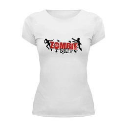 Заказать женскую футболку в Москве. Футболка базовая Zombie Run от THE_NISE  - готовые дизайны и нанесение принтов.