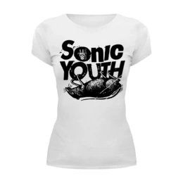 Заказать женскую футболку в Москве. Футболка базовая Sonic Youth от geekbox - готовые дизайны и нанесение принтов.